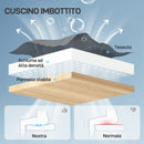 Sedia da Ufficio Ergonomica e Traspirante 64,5x62,5x112-122 cm con Supporto Lombare Dinamico 4D Multicolore      