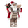 Weihnachtsmann mit Frohe Weihnachten geschrieben H45 cm Rot/Braun