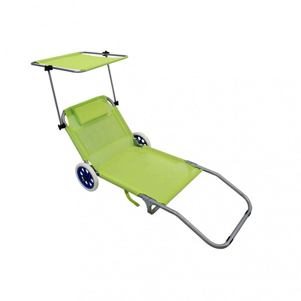 Spiaggina Stahl Klappwagen mit Dach 145x52x62 h cm in Blue Textilene acquista