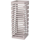 Portaombrelli in Metallo Design Moderno Porta Ombrelli Quadrato Stand Grigio