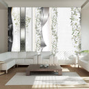 Fotomurale - Parata di Orchidee di TonalitÃ  Del Grigio 300X210 cm Carta da Parato Erroi
