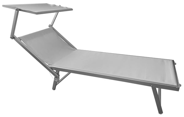 prezzo Aluminium-Garten-Sonnenliege mit weißem Morchel-Baldachin