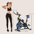 Cyclette con Monitor LCD e Sella Regolabile 118x50x105-115 cm Blu  