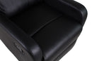 Poltrona Relax Manuale Reclinabile in Similpelle Vandi Nera