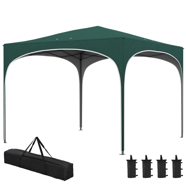 acquista Gazebo Pieghevole 295x295 cm in Acciaio e tessuto Oxford Verde