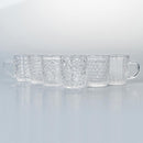 Set 6 Tazzine da Caffè Ø6x7 cm in Vetro Trasparente VdE Tivoli 1996 Geometrie