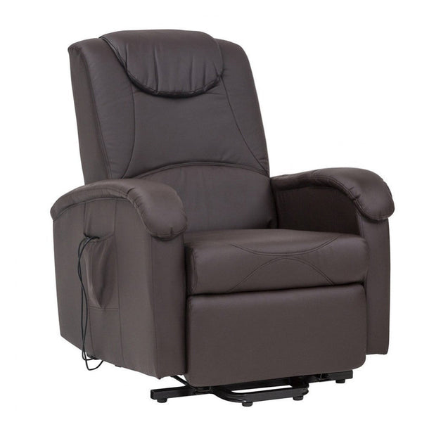 prezzo Elektrischer Relax-Massagesessel 72x95/182x106/145 h cm in braunem Kunstleder