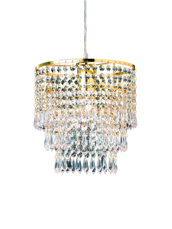 online E27 Innenpendelleuchte aus poliertem Messingmetall