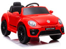 Macchina Elettrica per Bambini 12V con Licenza Volkswagen Maggiolino Beetle Small Rossa
