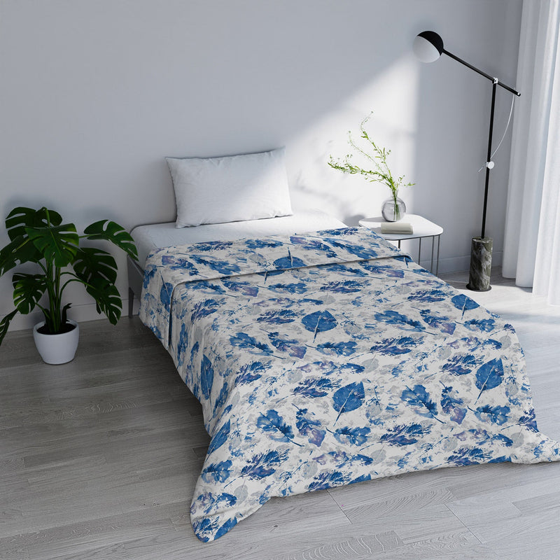 Trapuntino Estivo in Microfibra 100 gr con Stampa Foglie Basic Varie Misure