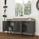 Madia Dea 4 ante antracite tortora 140x36x80 h cm