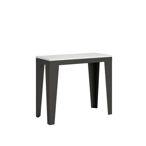 prezzo Consolle Allungabile 90-196x40x77 cm in Nobilitato Bianco
