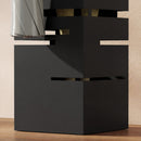 Portaombrelli Moderno 15,5x15,5x49 cm con Raccogligocce e Ganci in Metallo Nero      