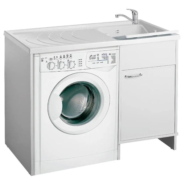 Waschwannen- und Waschmaschinenabdeckung aus PVC 109 x 60 x 85 cm Forlani Tidy White Right Side acquista