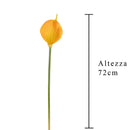Set 12 Calla Artificiale Singola Altezza 72 cm Giallo