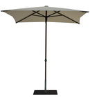 Ombrellone da Giardino 2x2 m Palo Ø38 mm in Alluminio Effetto Legno Tessuto Poliestere Trend Wood Ecru