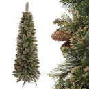 Albero di Natale Artificiale H210 cm Abete Slim Golden Green 479 Tips Verde