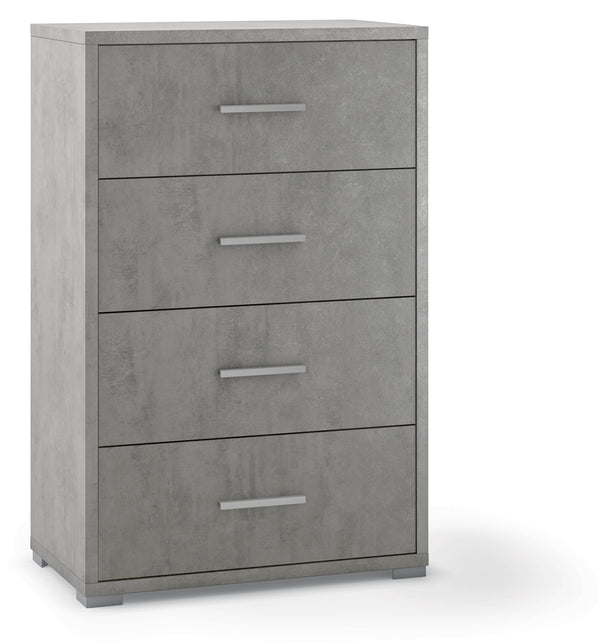 Kommode mit 4 Schubladen 71x110x41 cm Zement acquista