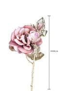 Set 6 Rosa inglese con Glitter H48 cm 