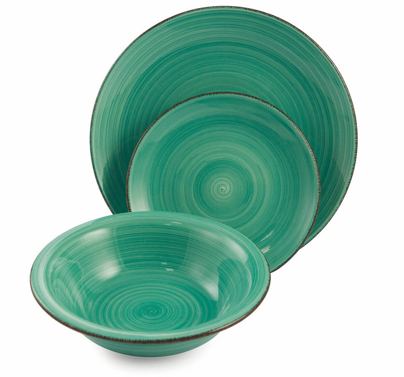 Servizio Piatti 18 Pezzi in Hard Dolomite Villa d'Este Home Tivoli Baita Aqua