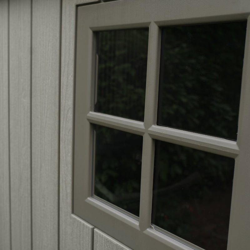 Casetta Box da Giardino Porta Utensili 204x275 cm in Polietilene Grigia