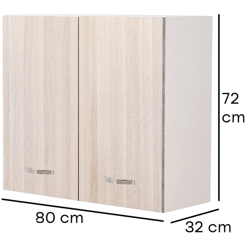 Pensile da Cucina Scolapiatti Sistema Raccogli Gocce Mobile Colore Olmo