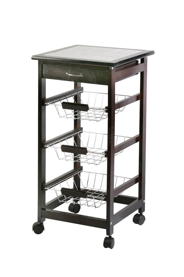 Küchenwagen aus Wengeholz 3 Körbe Tosini A308-28W prezzo