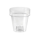 Vaso Indoor Tera con Fondo Rialzato per Drenaggio Acqua Porto Clear Ø14 cm in Plastica Trasparente 