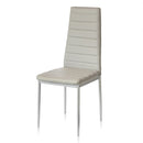 Set 6 Sedie 41x41x96 cm in Similpelle da Interno Grigie