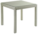 Tavolo da Giardino Quadrato 80x80cm in Polyrattan Adila Grigio Melange