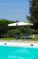 Ombrellone da Giardino Decentrato Quadrato a Sbalzo con Apertura e Chiusura a Manovella 3x4m 