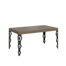 Tavolo Allungabile 160-420x90x77 cm Karamay Premium Tortora Telaio Antracite 