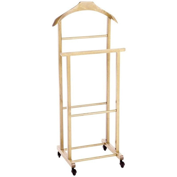 Holzfigur 43x33x105 cm Buche 2 Pfosten 4 Räder Hellbraun online