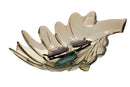 Svuota Tasche Leaf 33x20x11 cm Vetro Grigio