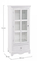Vetrina Blanc 1 Anta 1 Cassetto H114 in Legno