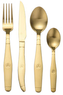 Set Posate 16 Pezzi in Finitura Oro Opaco