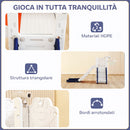 Set Scivolo per Bambini 5 in 1 con Canestro Scaletta Telescopio e Contenitori 178x70x86 cm in HDPE e PP Blu scuro      