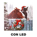 Quadro con led legno cavalli multicolor rettangolare cm 40x40xh1,8