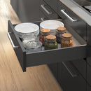 Kit Cassetto Vertex di H 93 mm con Pannelli Inclusi Larghezza 450 Grigio Antracite Va Emuca