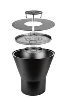 Barbecue a Legna Ø60x66 cm Azalea in Acciaio Effetto Ruggine