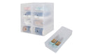 Set 5 Scatole per Scarpe 33x21x12 cm Contenitore Organizzatore Salvaspazio Trasparenti