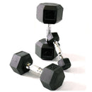 Manubrio Esagonale Gommato per Palestra 50 Kg Toorx