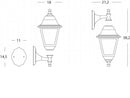 Lampada Applique Lanterna Componibile Grande Quadrata Up&Down Color Ruggine per Esterno Linea Marine Sovil