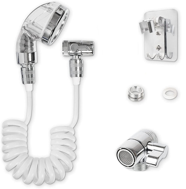 acquista Handbrause mit Waschtischarmatur mit 1 m Teleskopschlauch und Halterung