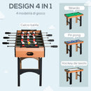 Tavolo Multigioco 4in 1 con Accessori di Gioco 92x78x80 cm in MDF Multicolore  