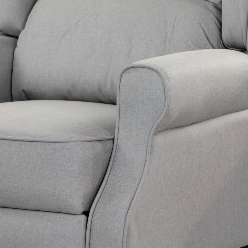 Poltrona Relax Reclinabile 76,5x73x47 cm Push Back in Tessuto Tortora