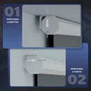 Telo per Proiettore 100" 16:9 Motorizzato 251x8x168 cm con Telecomando in Plastica e Metallo Bianco      