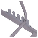 Sdraio Pieghevole Lido con Poggiatesta 94x60x92-81 cm in Poliestere e PVC Grigio Chiaro      