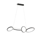 Lampada a Sospensione da Interno a LED in Metallo Nero Opaco