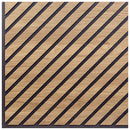 Set 10 Pannelli Decorativi Fonoassorbenti 58x58 cm in MDF Decoro C Obliquo Rovere Aurora